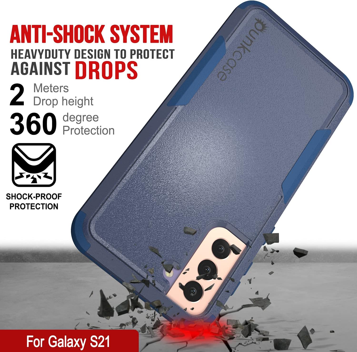 Galaxy S21 Belt Clip Holster 4-1 Rugged & Protective Multilayer Phone Case - Image 7