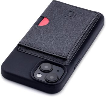 iPhone 14 with Removable Minimalist Flap Wallet (Black)