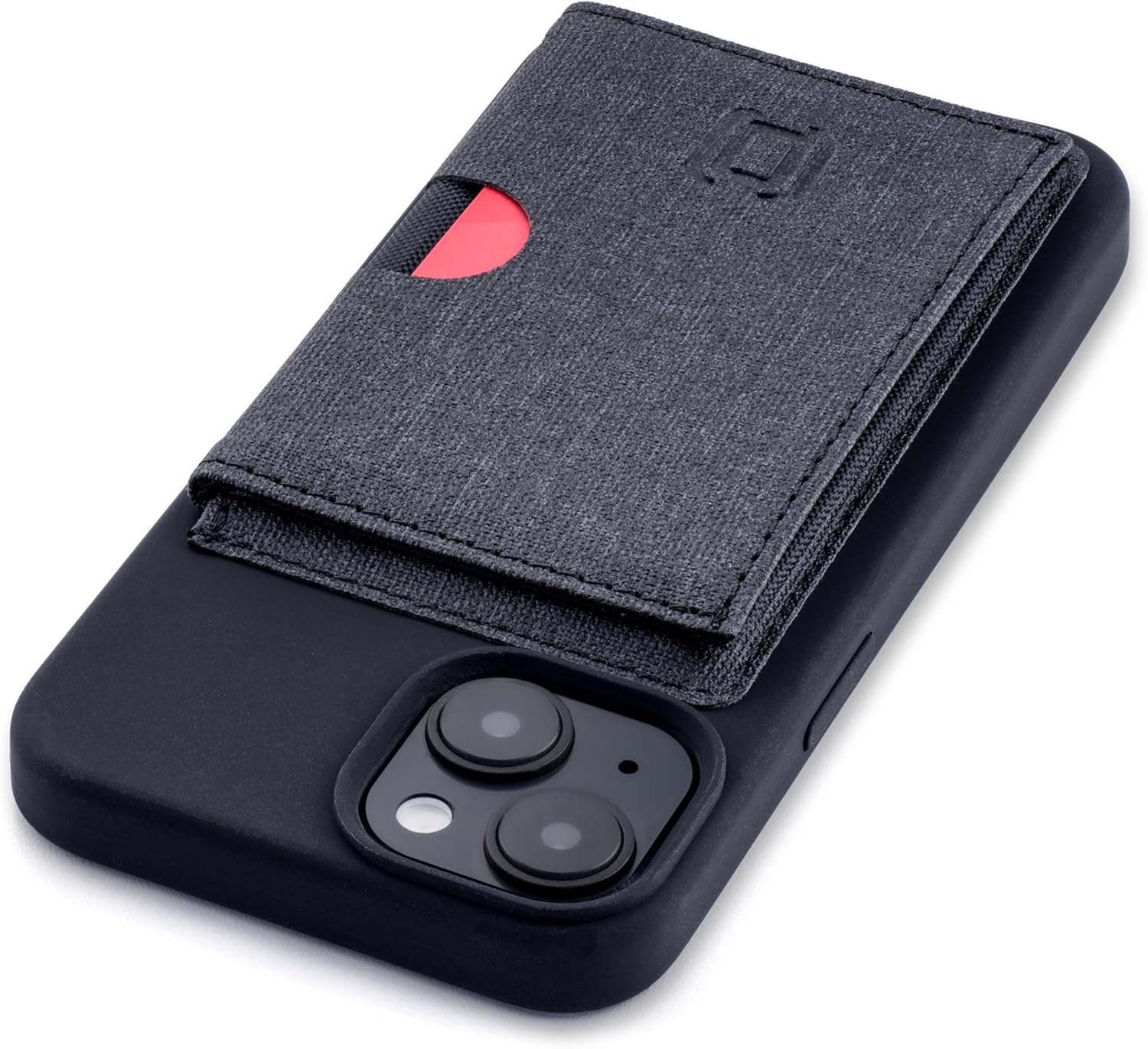iPhone 14 with Removable Minimalist Flap Wallet (Black)