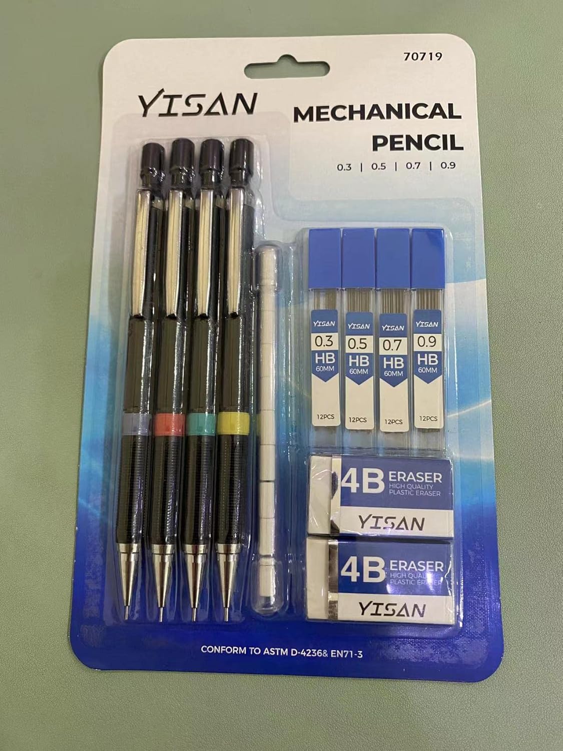 Mechanical Pencil Set 0.3 & 0.5 & 0.7 & 0.9mm,Automatic Pencil 4 PCS - Image 8