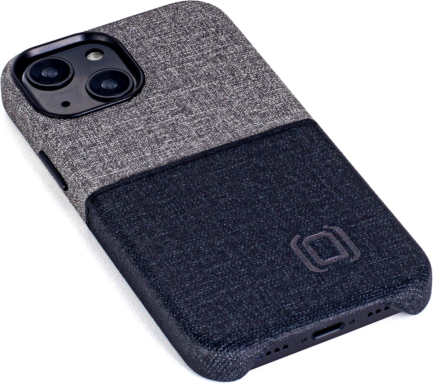 Wallet Case for iPhone 13 Mini w Built-in Metal Plate for Mounting - Black/Grey - Image 7