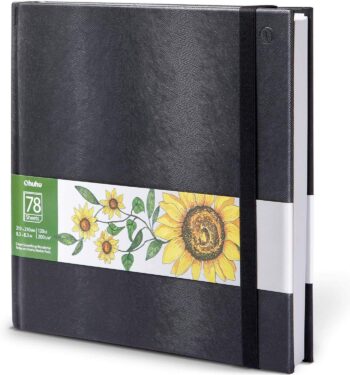 Marker Pads Art Sketchbook, 210mm x 210mm, Portable Square Size, 120 LB/200 GSM