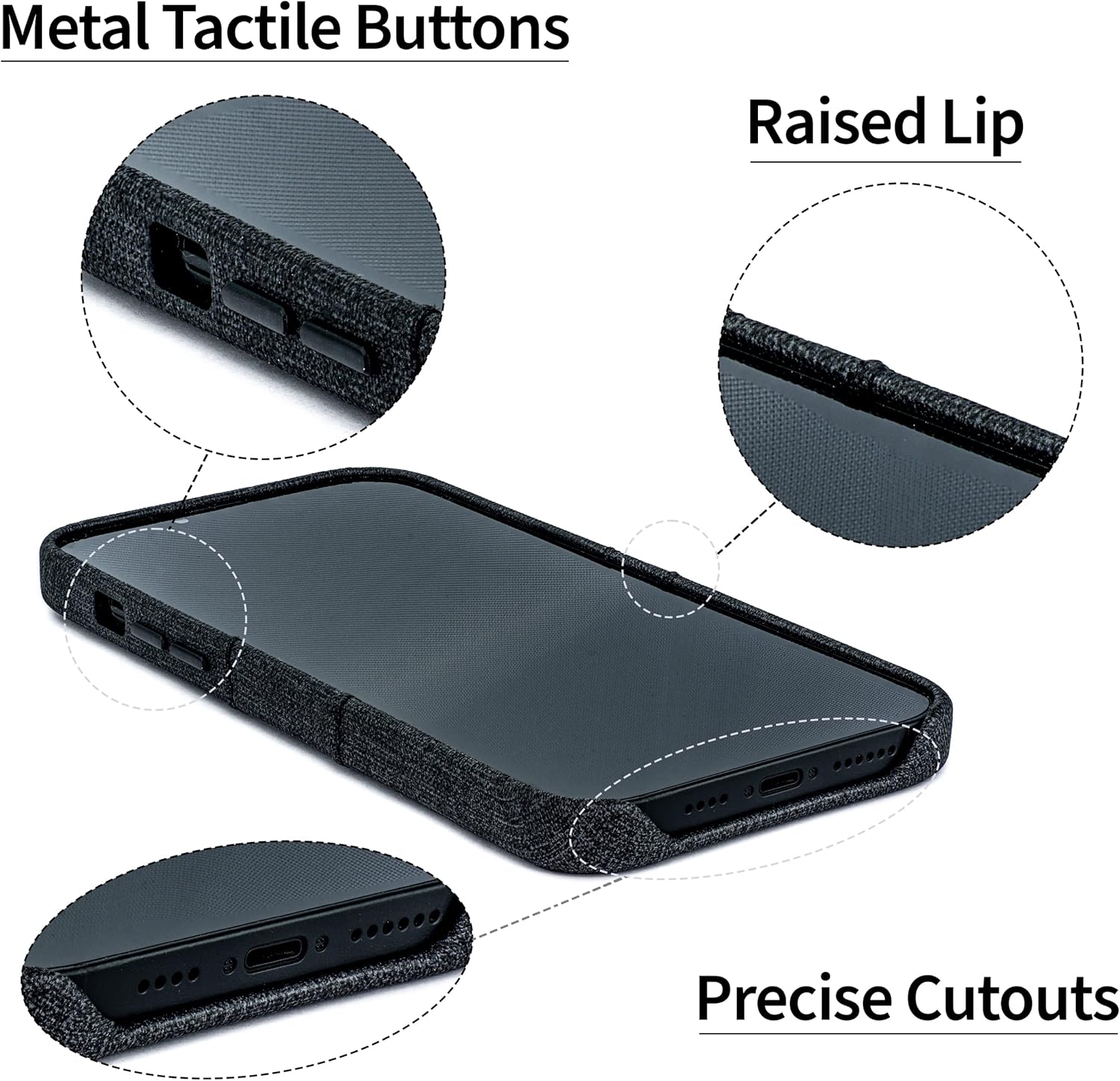For iPhone 14 w Built-in Metal Plate for Magnetic Mounting & 2 Card Holder Case - Image 5