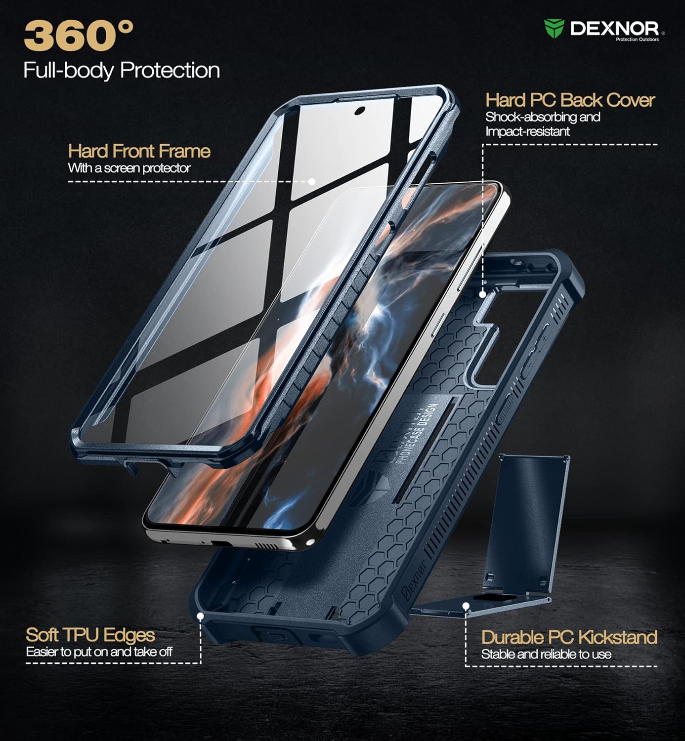 For Samsung Galaxy S21 FE 5G 6.4 Inch Screen Protector Full Body Shockproof Case - Image 6