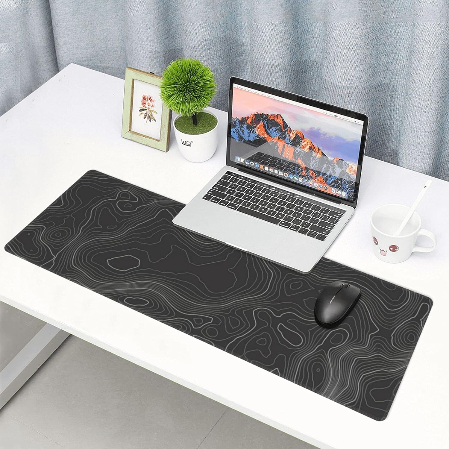 Topographic Contour Gaming Mouse Pad Large XL Long Extended Pads Big Mousepad - Image 7