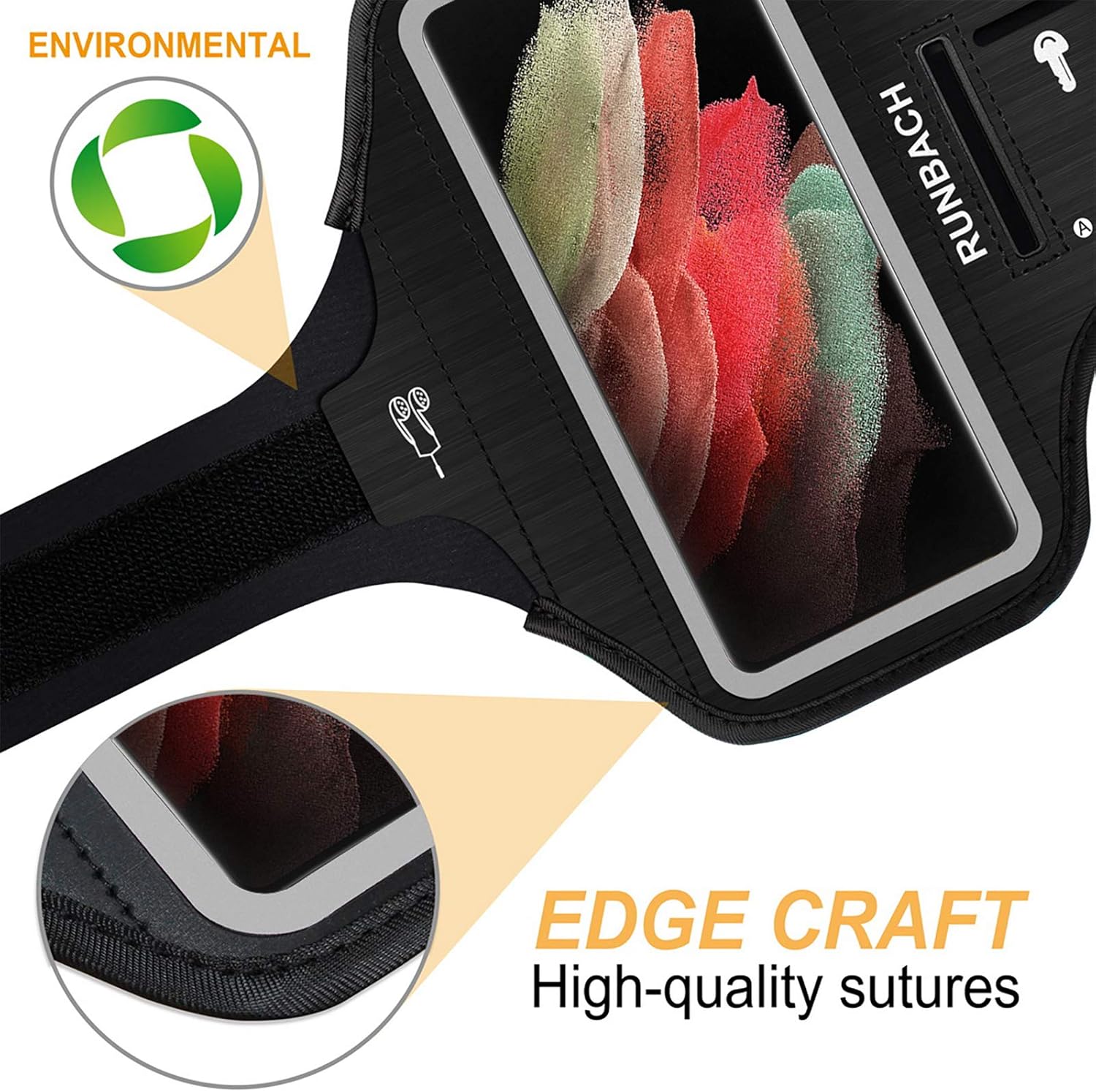 Water Resistant Running Armband for Samsung Galaxy S23/S22/S21+ 5G/S21 Ultra - Image 8