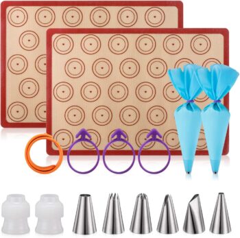 Silicone Baking Mat Macaron Mat Kit(16pcs Set)