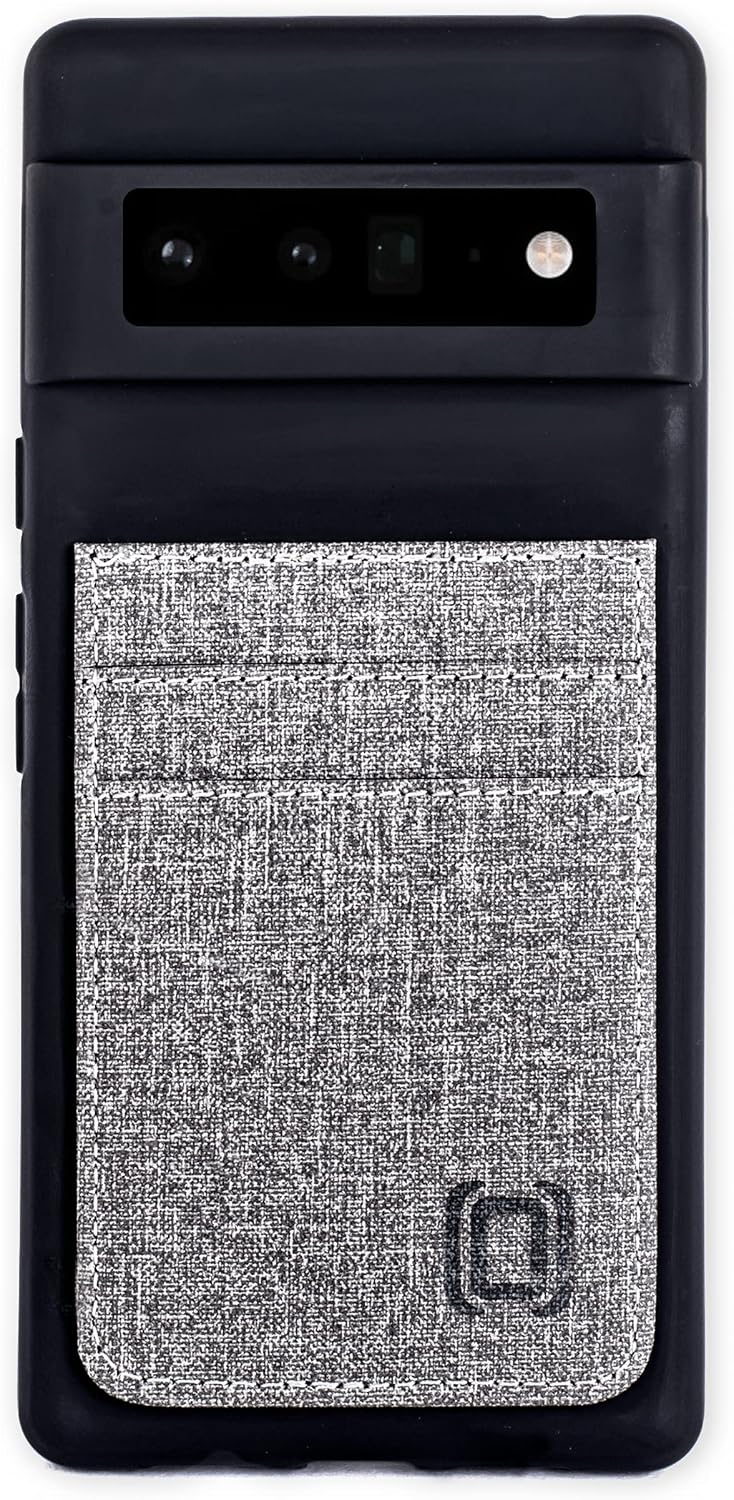 Google Pixel 6: Liquid Silicone Synthetic Leather Wallet Case (Black/Grey) - Image 8