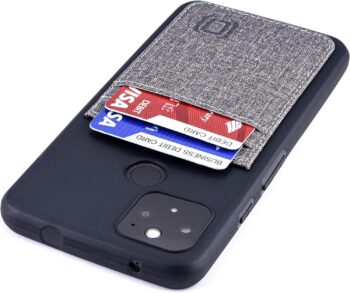 Google Pixel 4a 5G (6.2") Synthetic Leather Magnetic Wallet Case - Black/ Grey