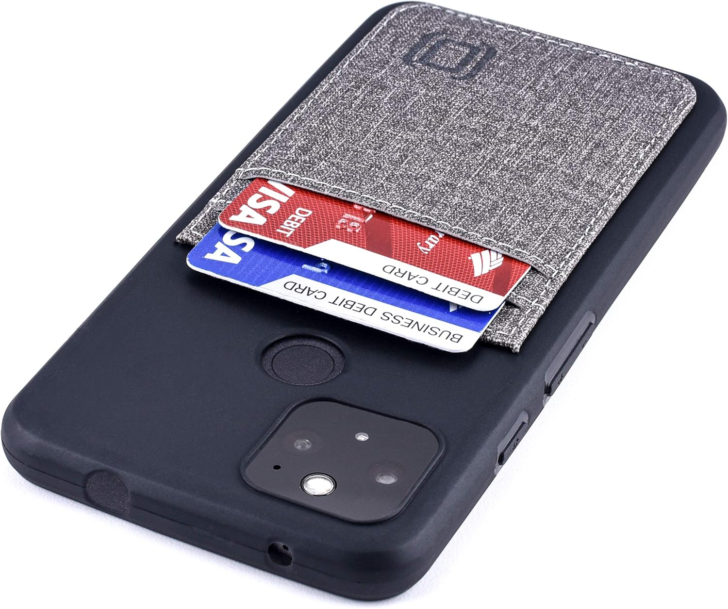 Google Pixel 4a 5G (6.2") Synthetic Leather Magnetic Wallet Case - Black/ Grey