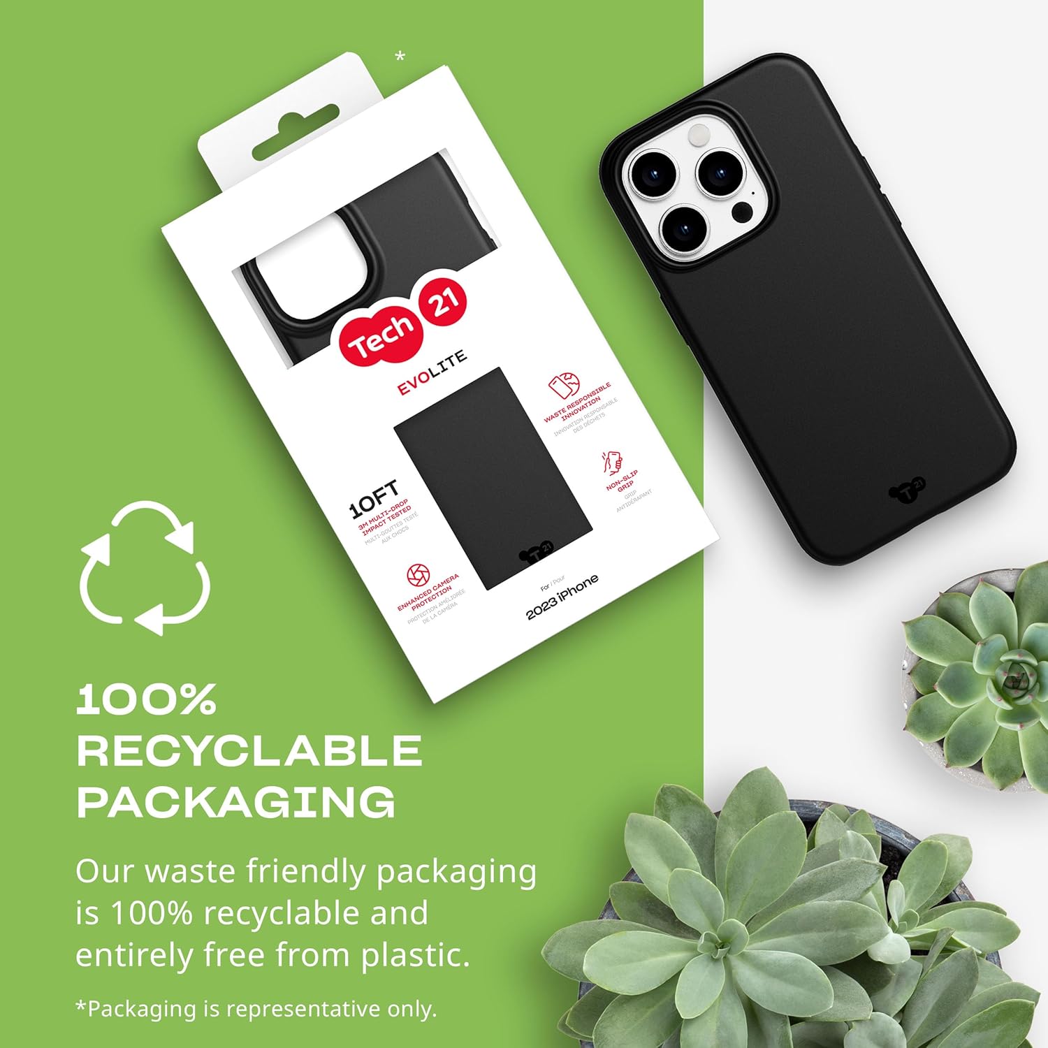 EvoLite Case for iPhone 15 Pro, Black - Image 7