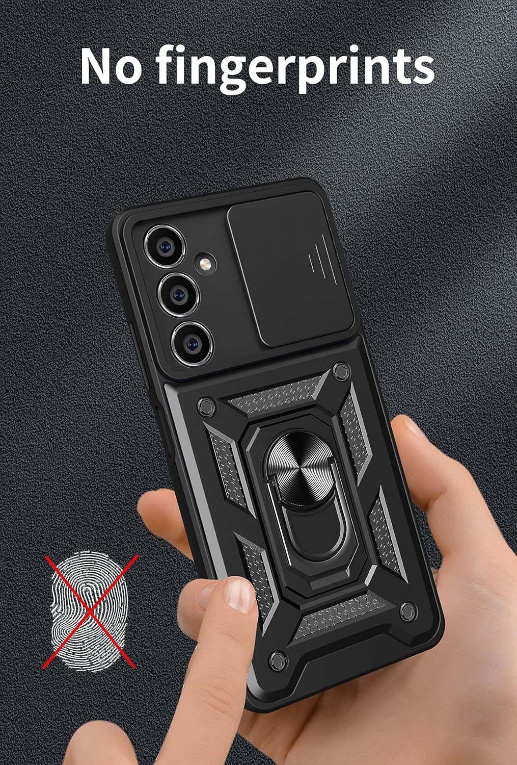 Samsung Galaxy S23 FE, Hard Shockproof PC Protective Case With Kickstand - Image 5