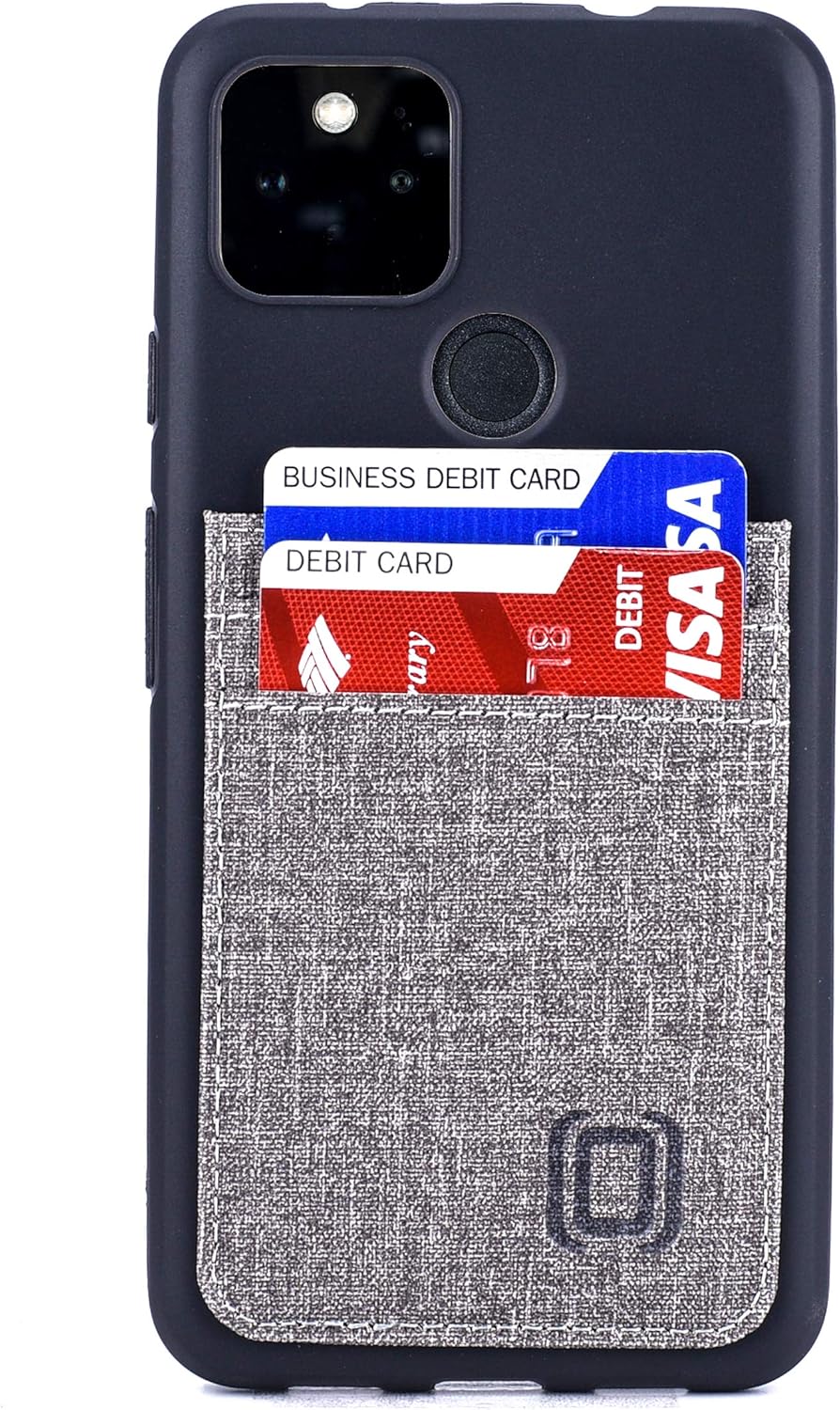 Google Pixel 4a 5G (6.2") Synthetic Leather Magnetic Wallet Case - Black/ Grey - Image 9