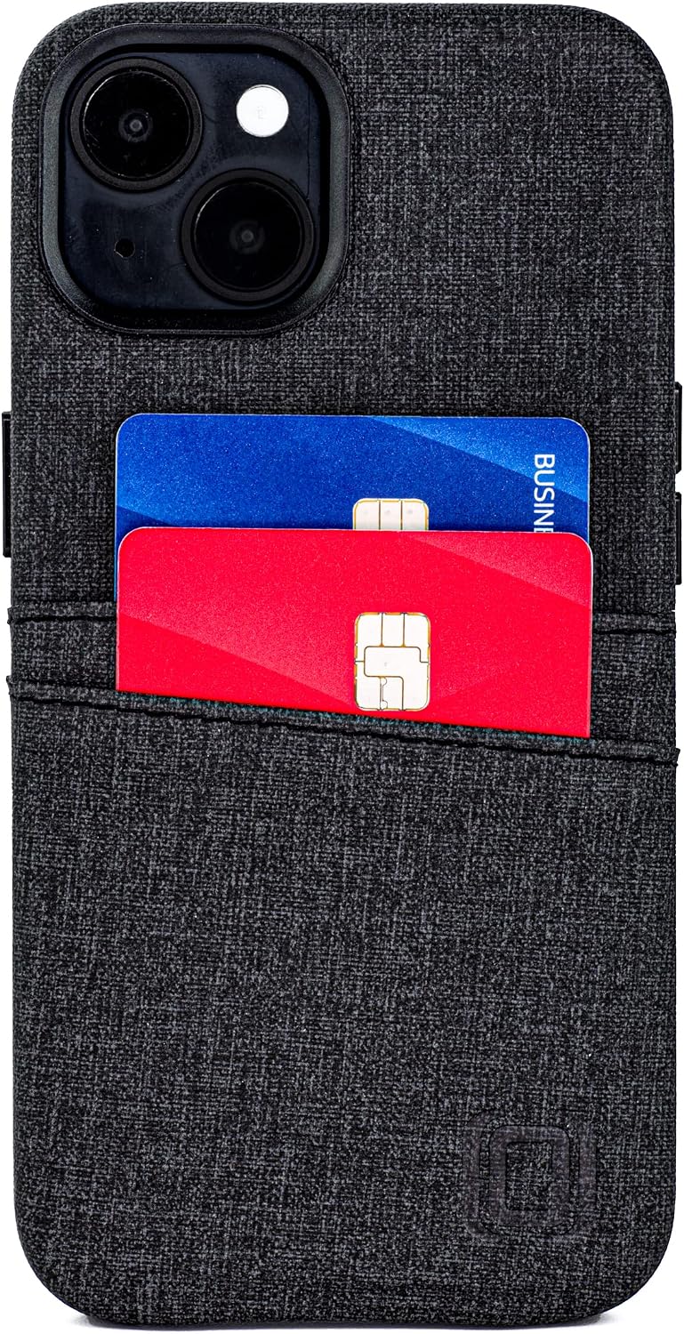 For iPhone 14 w Built-in Metal Plate for Magnetic Mounting & 2 Card Holder Case - Image 9