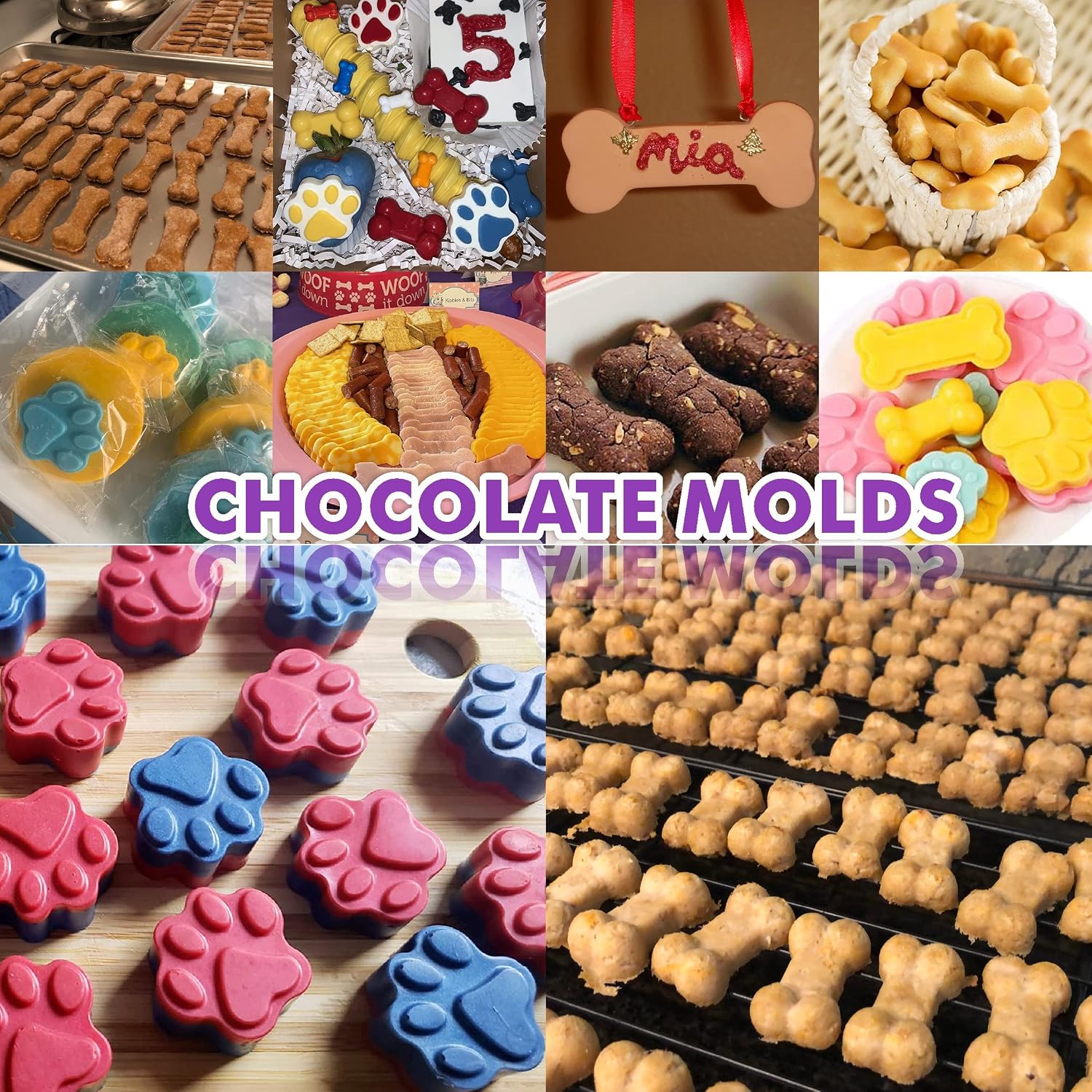 Silicone Molds Puppy Dog Paw and Bone Molds for Baking, Chocolate Molds - Image 7