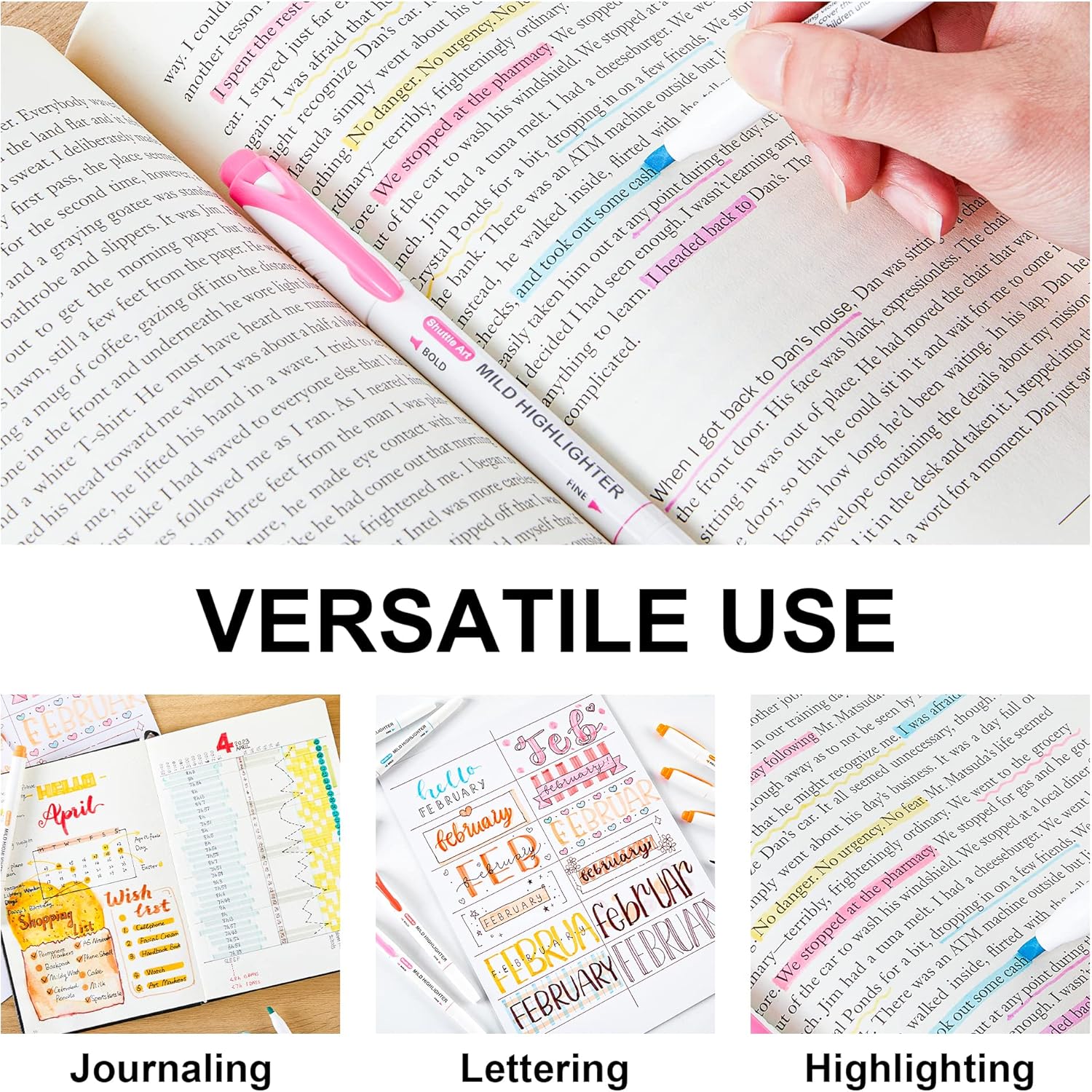 30 Colours Pastel Highlighters, Highlighter Assorted Colours, Dual Tip Mild - Image 5