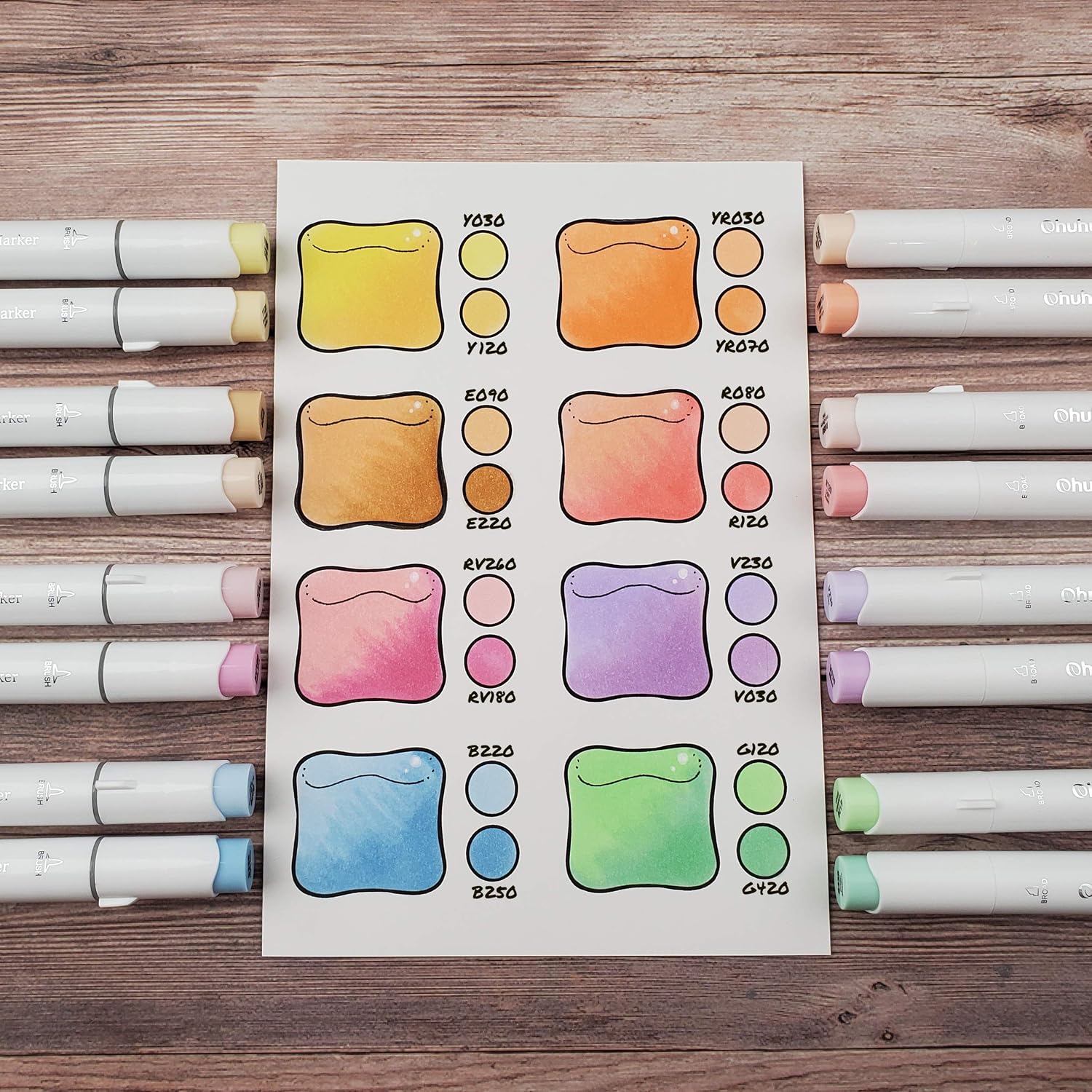 168-Color Alcohol Art Markers Set, Dual Tip, Brush & Chisel, Sketch Marker - Image 7
