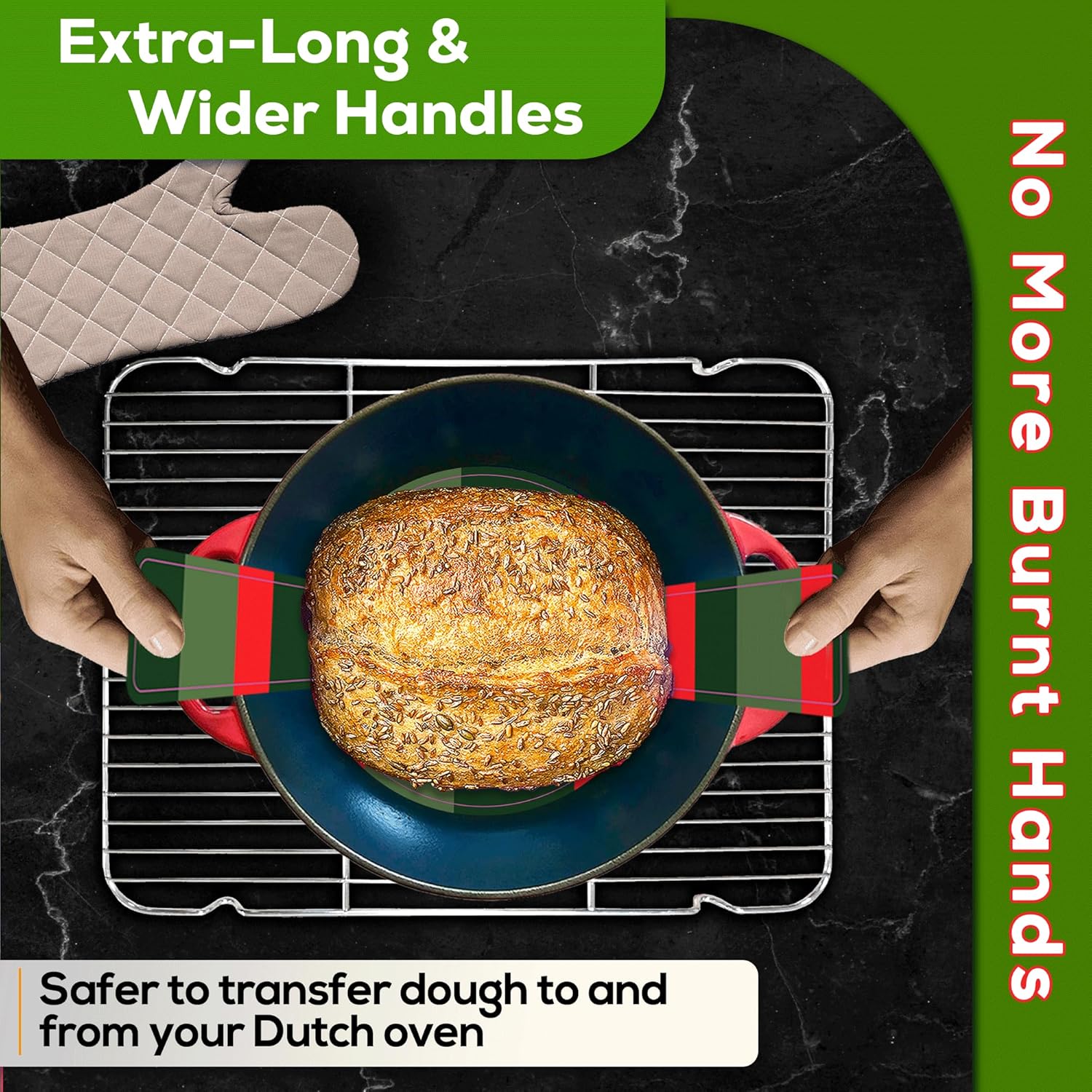 Silicone Bread Mat for Dutch Oven-Non Stick & Reusable Bread Making Mat - Image 4