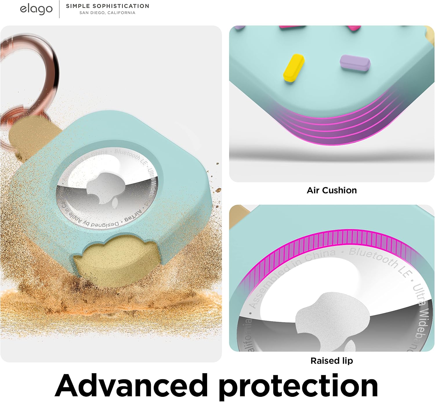 Ice Cream Case for Apple AirTag Keychain, Tracking Device Not Included (Mint) - Image 7