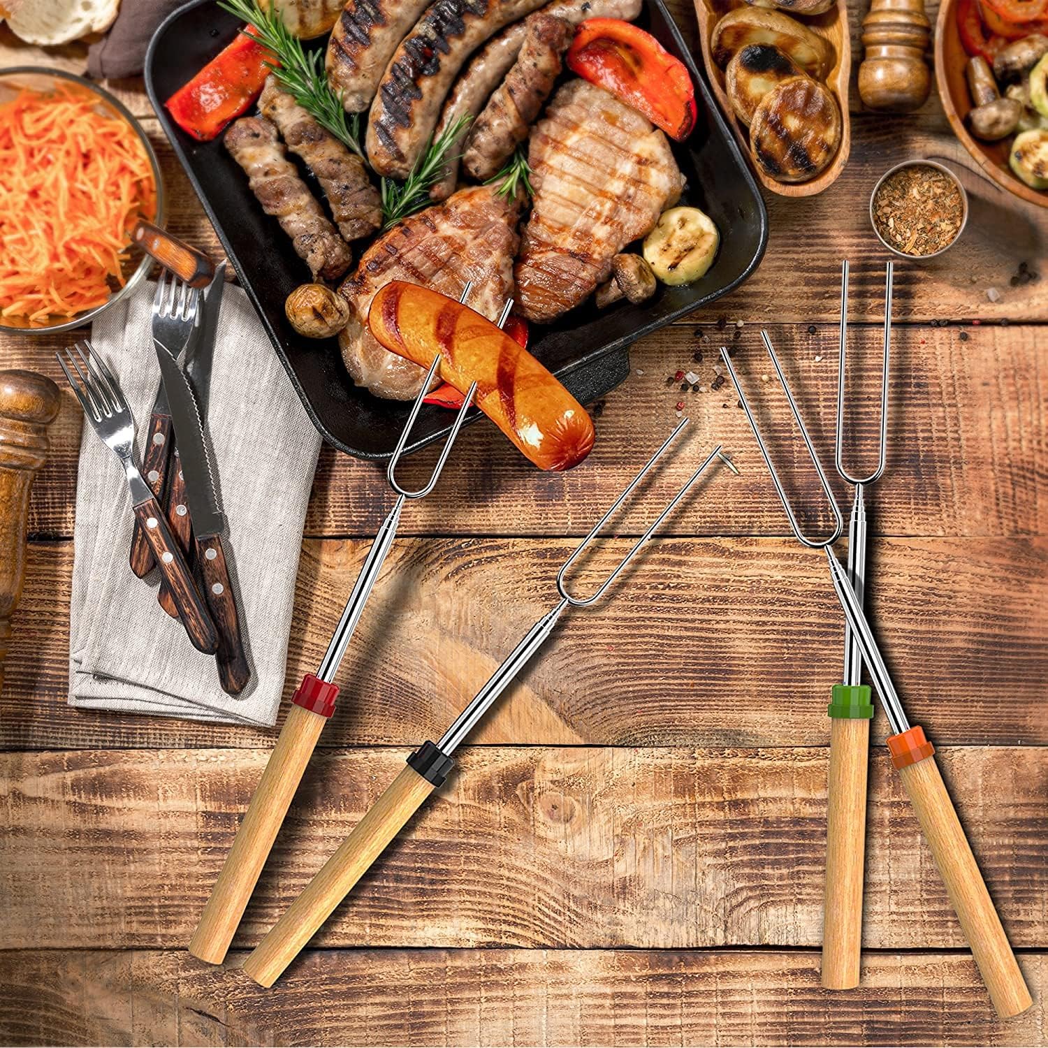 Marshmallow Roasting Stick, Marshmallow 8 Roasting Sticks 32 Inch Telescoping - Image 4
