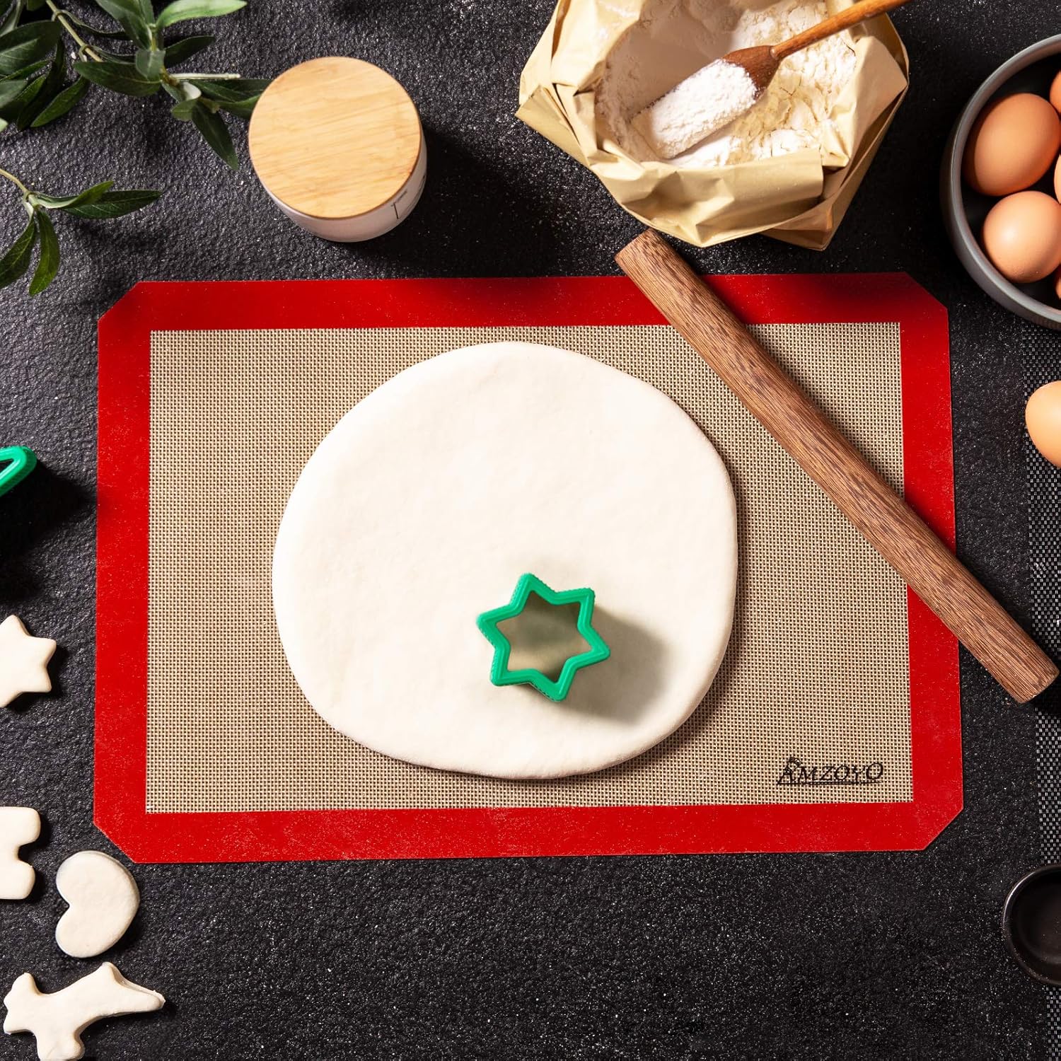 Silicone Baking Mats Set of 2, Non-stick Food Safe, 100% Non-stick Reusable - Image 4