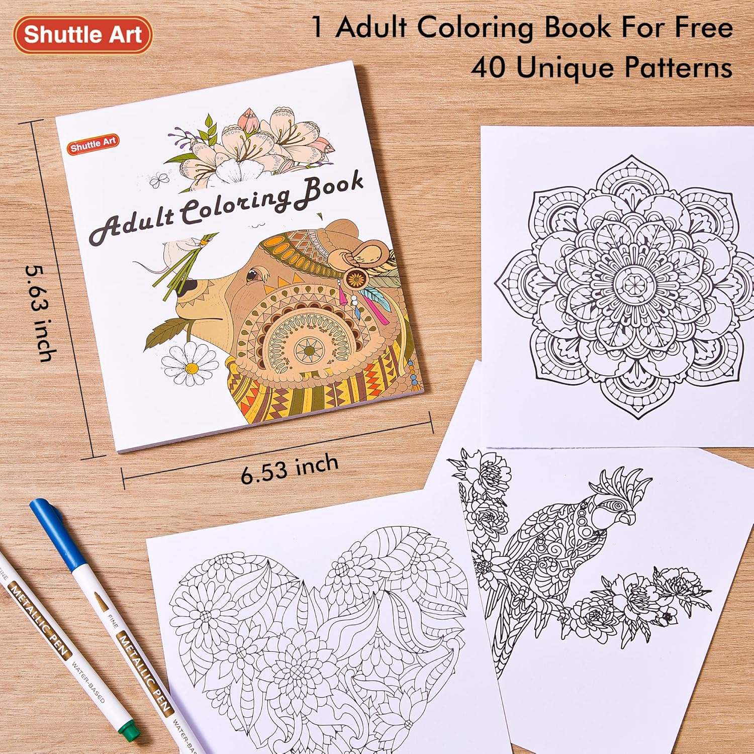 Metallic Pens Set, 30 Colours Metallic Marker Pens with 1 Book, Fine Tip - Image 3