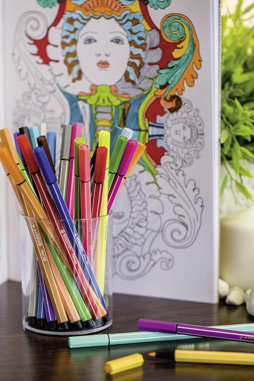 STABILO Pen 68 Premium Felt Tip Pen - Wallet of 30 Assorted Colours incl 6 Neon - Image 6