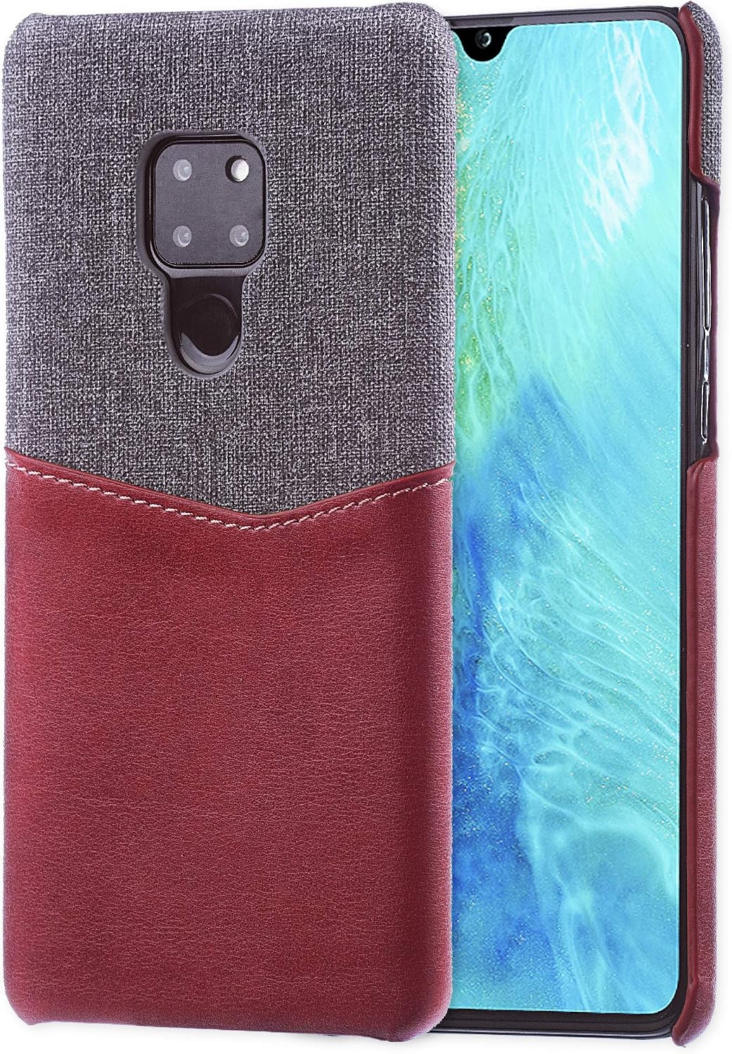 PU Leather Card Wallet Plastic Phone Case Compatible with Huawei Mate 20