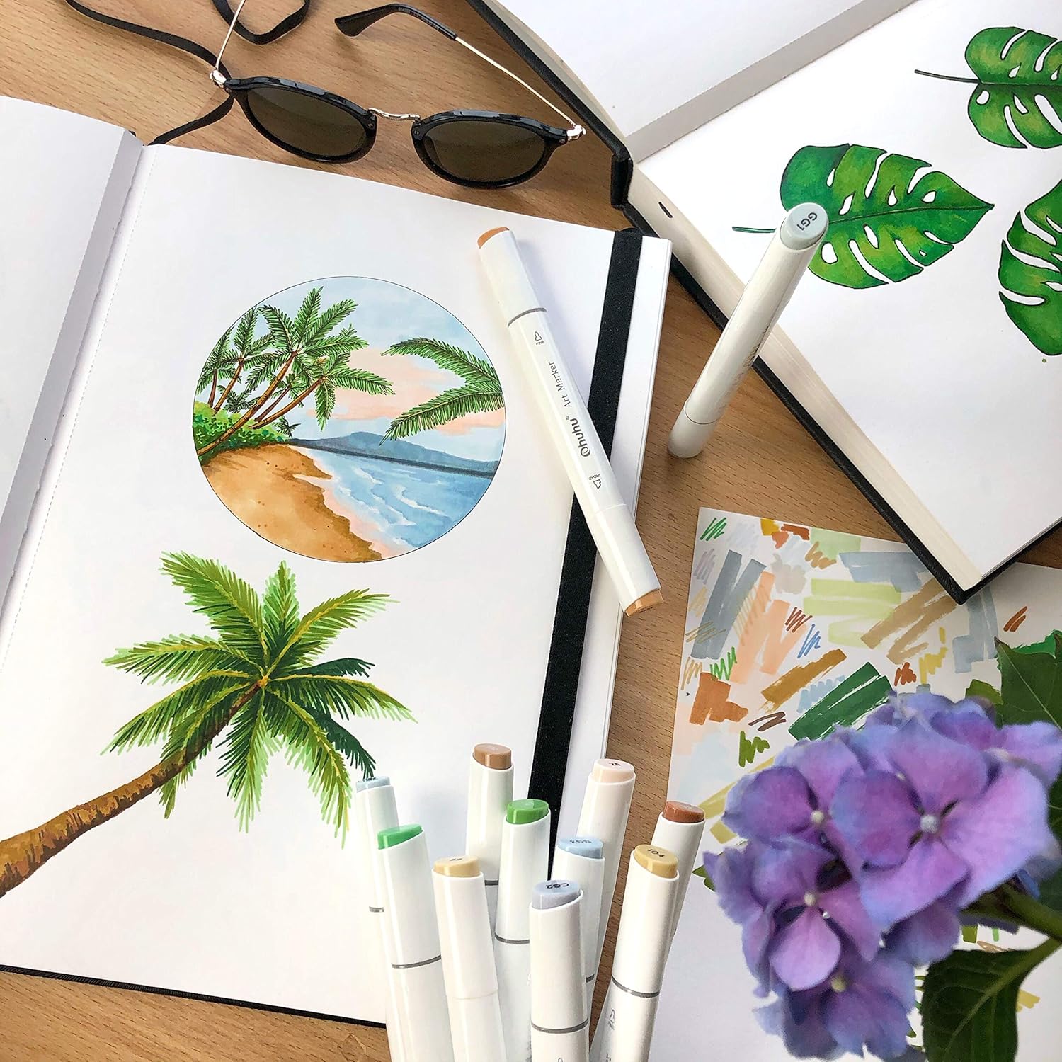 Marker Pads Art Sketchbooks, 2-pack 8.3"×8.3"& 8.3"×11.7", 120 LB/200GSM Smooth - Image 9