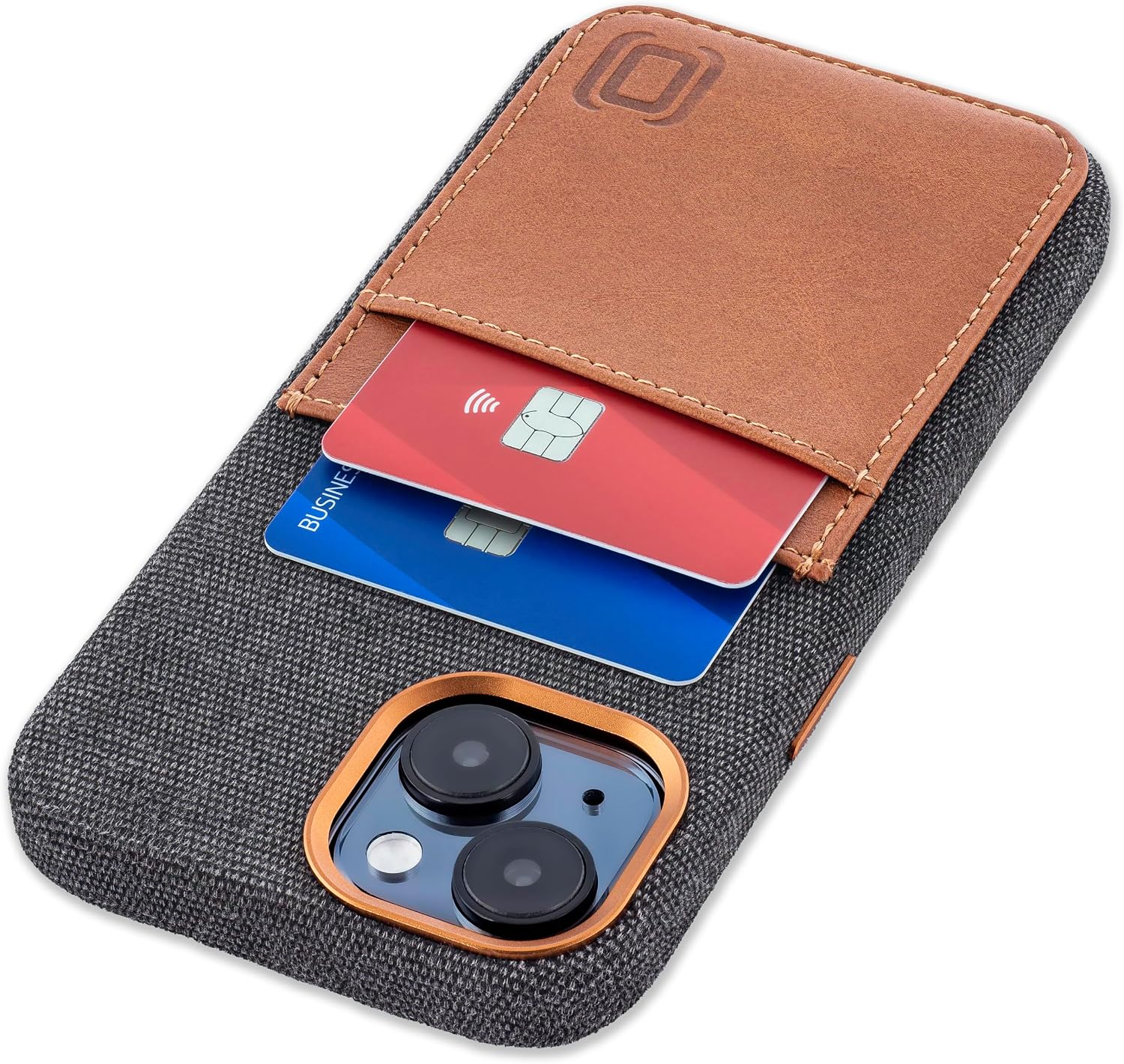 For iPhone 15 Built-in Metal Plate for Magnetic Mounting, Leather Wallet Case