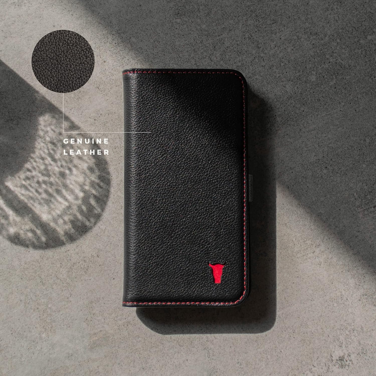 Apple iPhone 11 Pro Max Genuine Quality Leather Flip Case 6.5" 2019 (Black) - Image 7