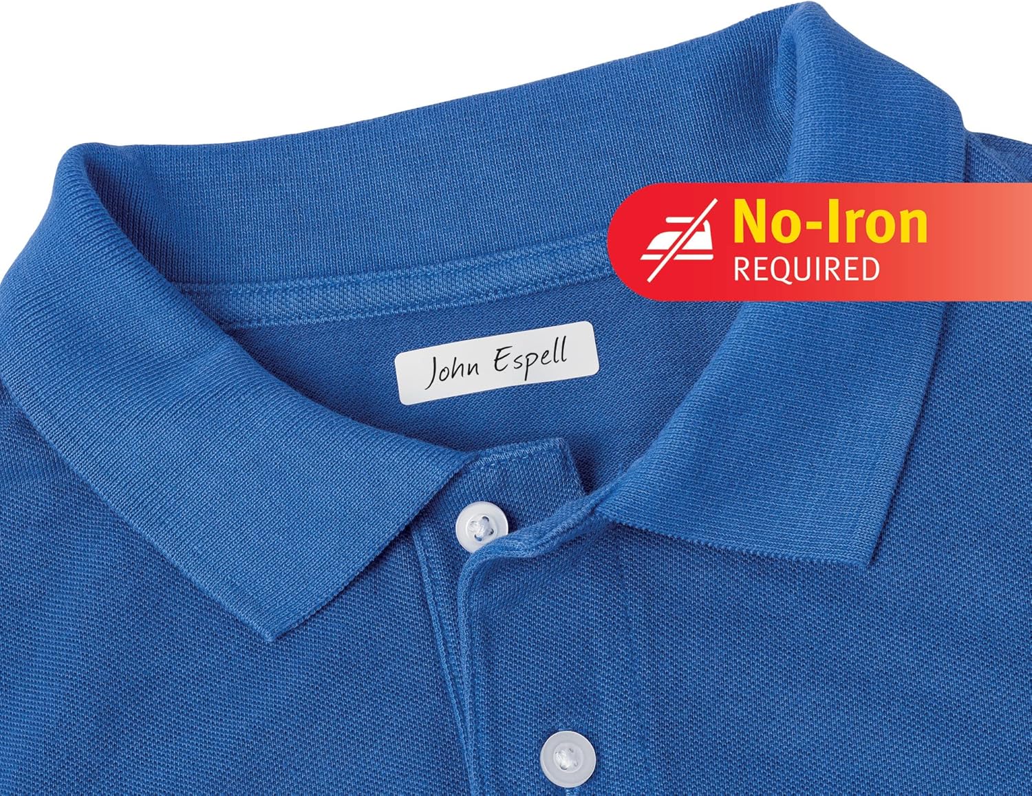 Avery No-Iron Fabric Labels, White, 45 x 13mm, A6 Sheet, 54 Labels (40720) 1Pk - Image 3