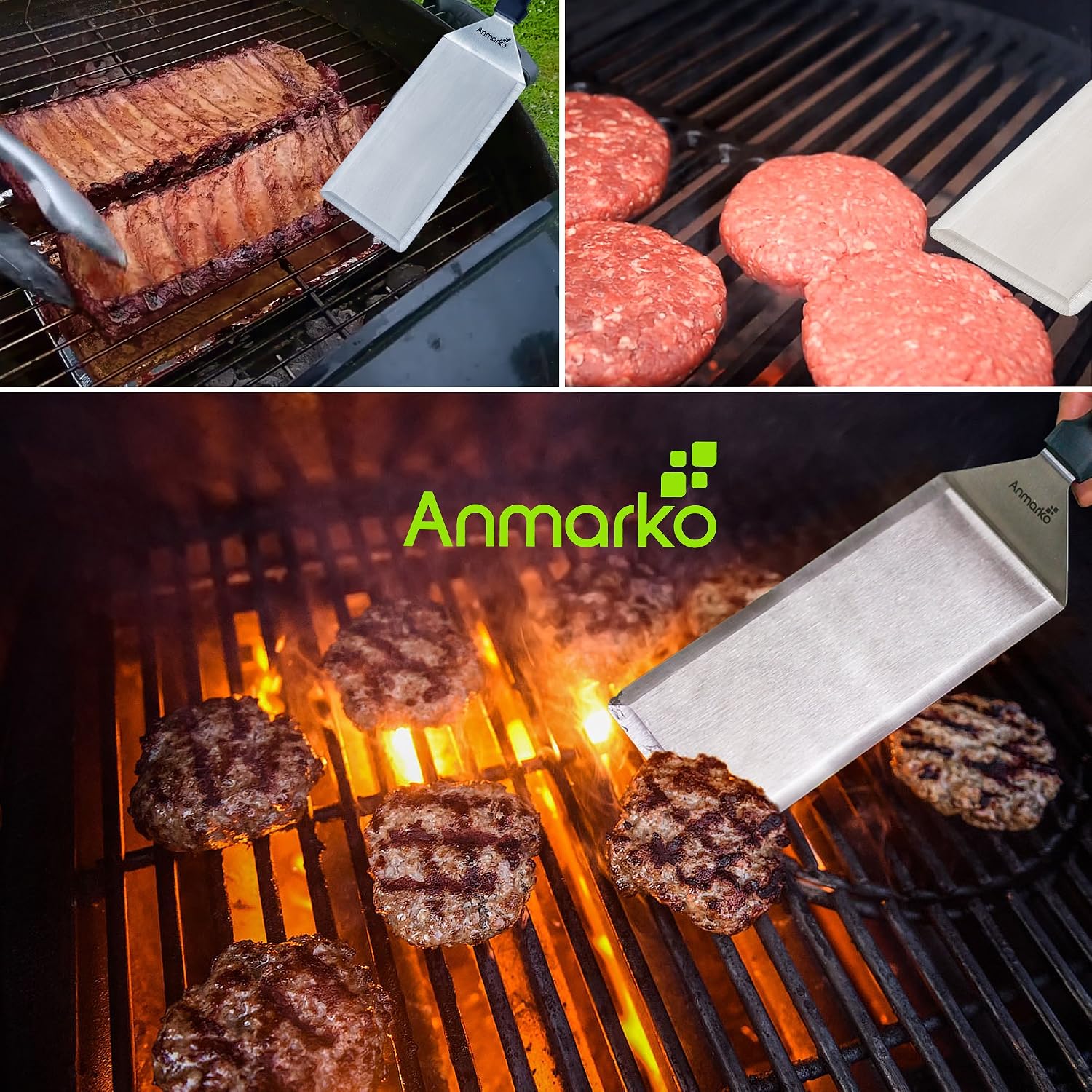 Stainless Steel Metal Griddle Spatula - Griddle Accessories Hamburger Turner - Image 5