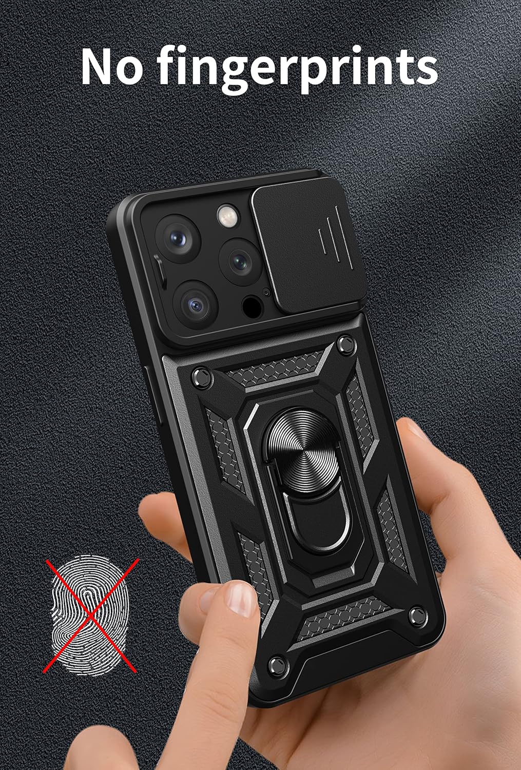iPhone 15 Pro, Shockproof Hard PC Stand Protective Case - Image 6