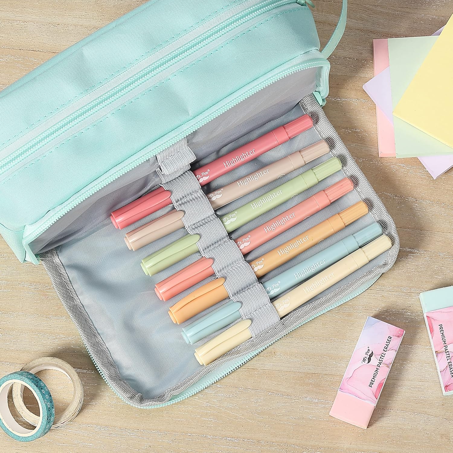 Cute Highlighter Pens, Dual Fine & Chisel Tip, Vintage colours, 8 Pack - Image 9