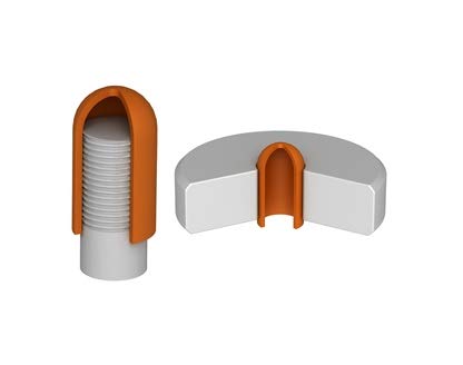 Round Cap for 1-3/16" 30 mm OD X 38.1mm Length (Pack of 8) Pipe Post Tube End - Image 2
