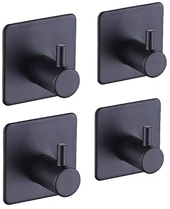 Premium Stainless Steel Set of 4 Towel Rail Hooks for Stylish Bathroom