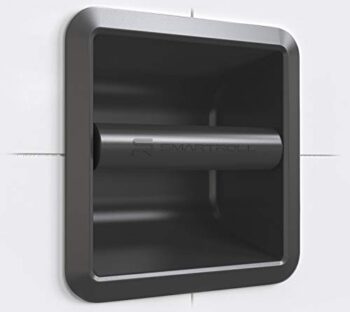 Magnetic Recessed Toilet Holder - Black