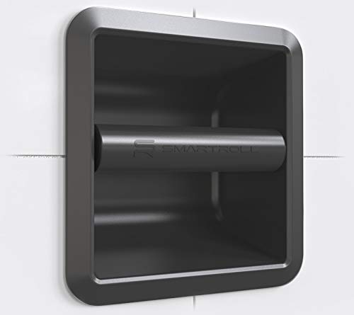 Magnetic Recessed Toilet Holder - Black