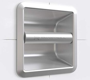 Magnetic Recessed Toilet Holder - Satin Chrome