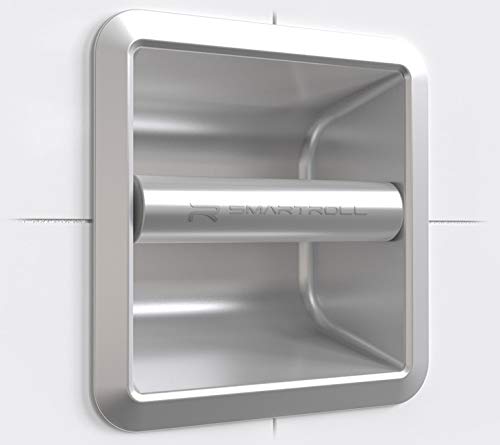 Magnetic Recessed Toilet Holder - Satin Chrome