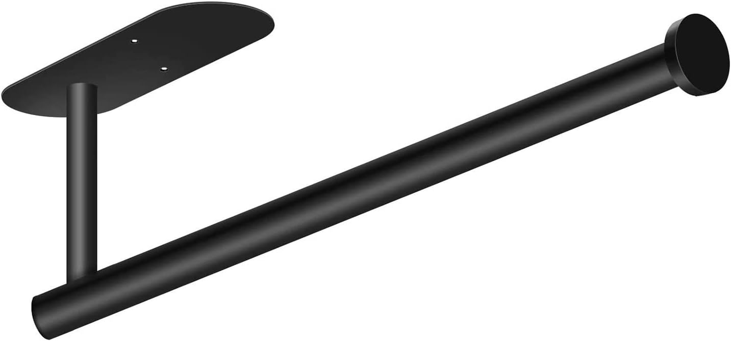 Black Paper Towel Holder, Adhesive Paper Towel Holder, Under Kitchen Cabinet