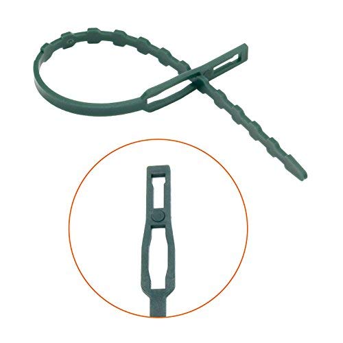 100 Pcs 17.5 cm (6.9") Adjustable Plant Ties Flexible Plant Cable Ties Plastic - Image 4