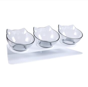 Pack of 3 Non-Slip Cat Bowl Holder, Liftable and Safe Pet Food or Water Bowls