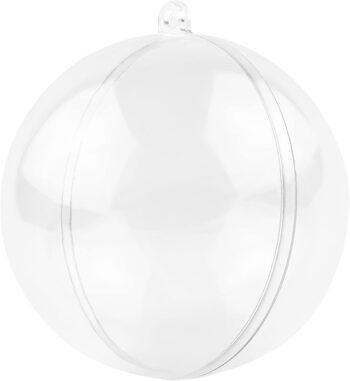 Clear Christmas Baubles to Fill 8 cm, Plastic Christmas Balls Transparent 3.15"