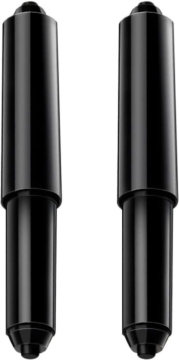 Toilet Paper Holder Roller, 2 Pcs Black Replacement Plastic Spring Loaded Insert