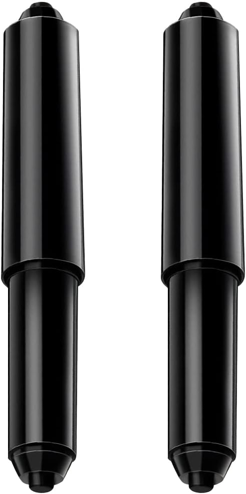 Toilet Paper Holder Roller, 2 Pcs Black Replacement Plastic Spring Loaded Insert