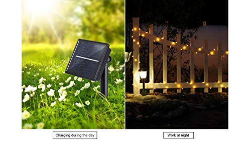 Outdoor LED Solar Lights String Waterfall Fairy Icicle Lights Party Garden - Image 7