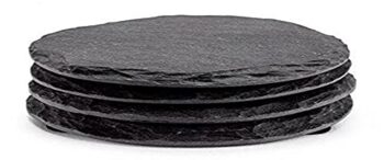 Slate Coaster 4 Piece Set, 10 cm Size