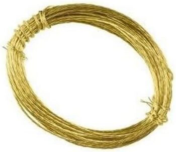 4 Strand Brass Picture Wire, Card of 10, 5 Meter Length